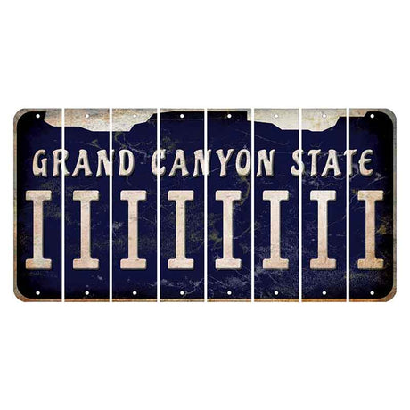 Arizona Navy Cut License Plate Strips (Set of 8) I