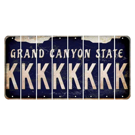 Arizona Navy Cut License Plate Strips (Set of 8) K