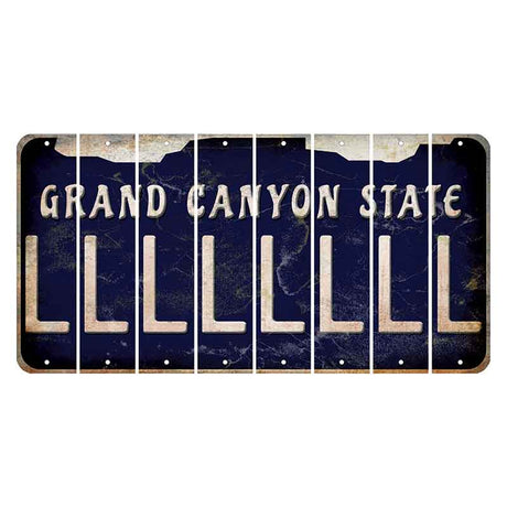 Arizona Navy Cut License Plate Strips (Set of 8) L