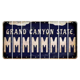 Arizona Navy Cut License Plate Strips (Set of 8) M