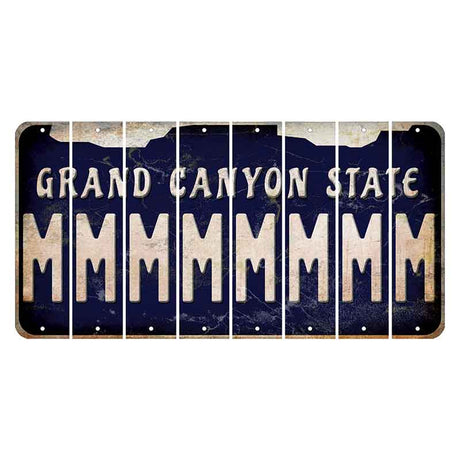 Arizona Navy Cut License Plate Strips (Set of 8) M