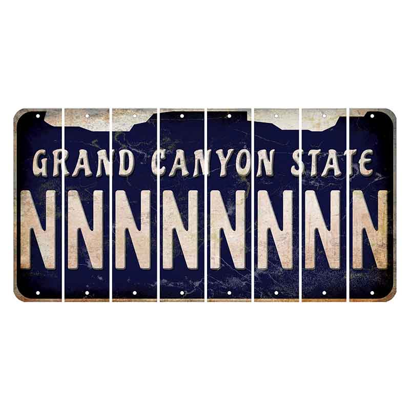 Arizona Navy Cut License Plate Strips (Set of 8) N