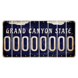 Arizona Navy Cut License Plate Strips (Set of 8) O