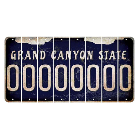 Arizona Navy Cut License Plate Strips (Set of 8) O