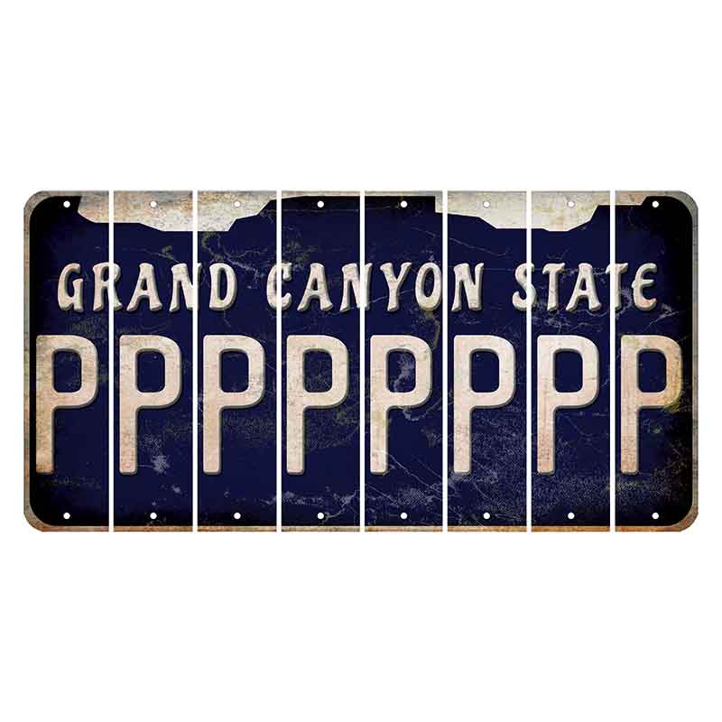 Arizona Navy Cut License Plate Strips (Set of 8) P