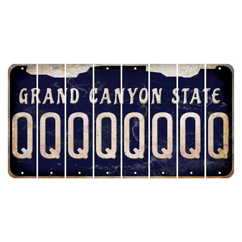 Arizona Navy Cut License Plate Strips (Set of 8) Q