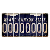 Arizona Navy Cut License Plate Strips (Set of 8) Q