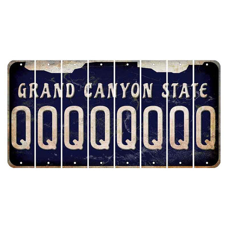 Arizona Navy Cut License Plate Strips (Set of 8) Q