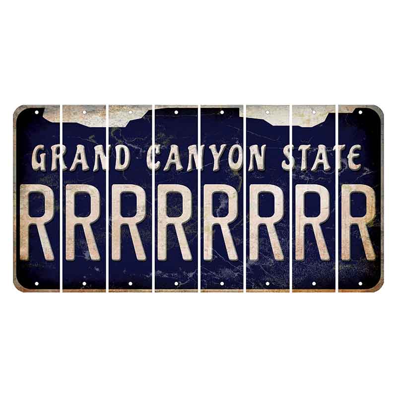 Arizona Navy Cut License Plate Strips (Set of 8) R