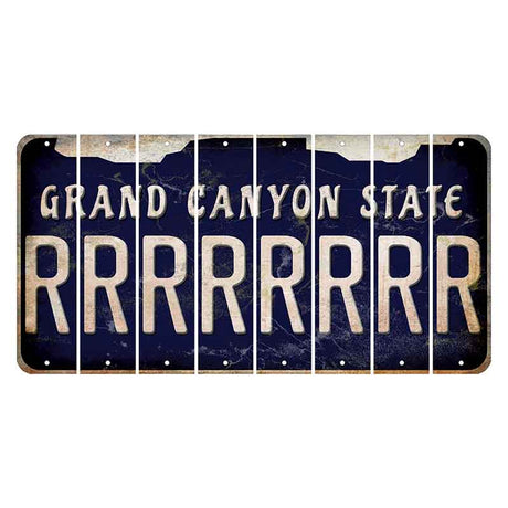 Arizona Navy Cut License Plate Strips (Set of 8) R