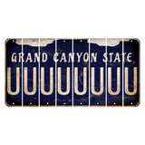 Arizona Navy Cut License Plate Strips (Set of 8) U