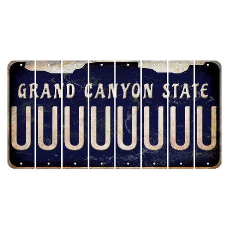 Arizona Navy Cut License Plate Strips (Set of 8) U