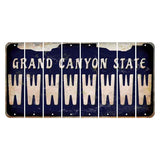 Arizona Navy Cut License Plate Strips (Set of 8) W