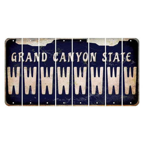 Arizona Navy Cut License Plate Strips (Set of 8) W