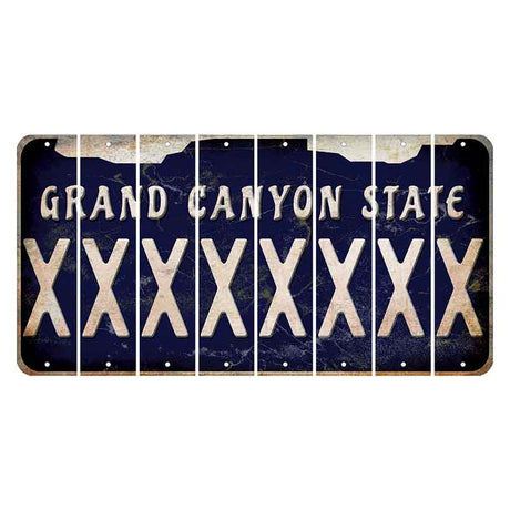 Arizona Navy Cut License Plate Strips (Set of 8) X