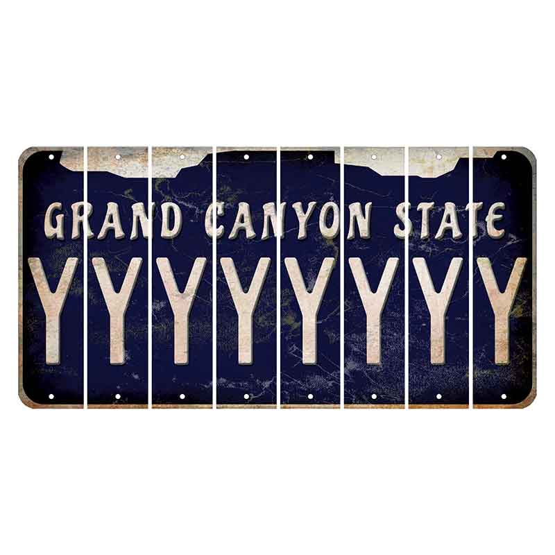 Arizona Navy Cut License Plate Strips (Set of 8) Y