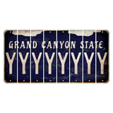 Arizona Navy Cut License Plate Strips (Set of 8) Y