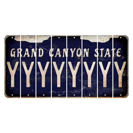 Arizona Navy Cut License Plate Strips (Set of 8) Y