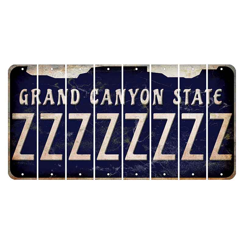 Arizona Navy Cut License Plate Strips (Set of 8) Z