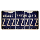 Arizona Navy Cut License Plate Strips (Set of 8) Z