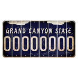 Arizona Navy Cut License Plate Strips (Set of 8) 0
