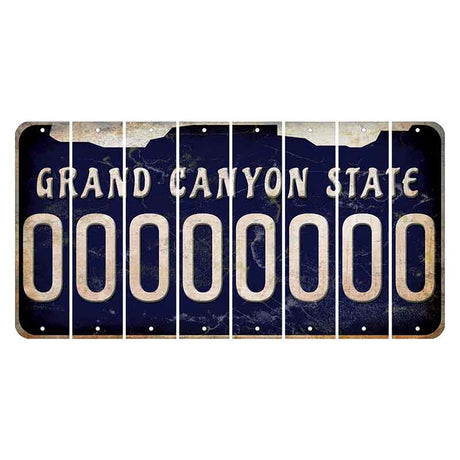 Arizona Navy Cut License Plate Strips (Set of 8) 0