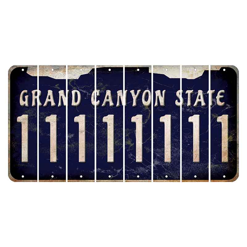 Arizona Navy Cut License Plate Strips (Set of 8) 1