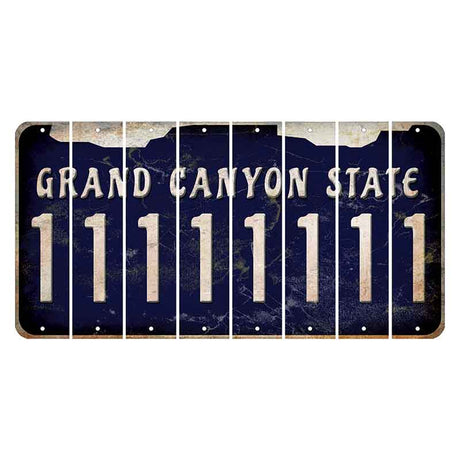 Arizona Navy Cut License Plate Strips (Set of 8) 1