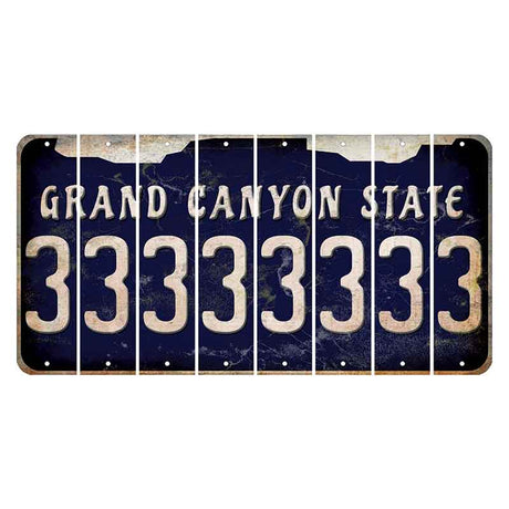 Arizona Navy Cut License Plate Strips (Set of 8) 3