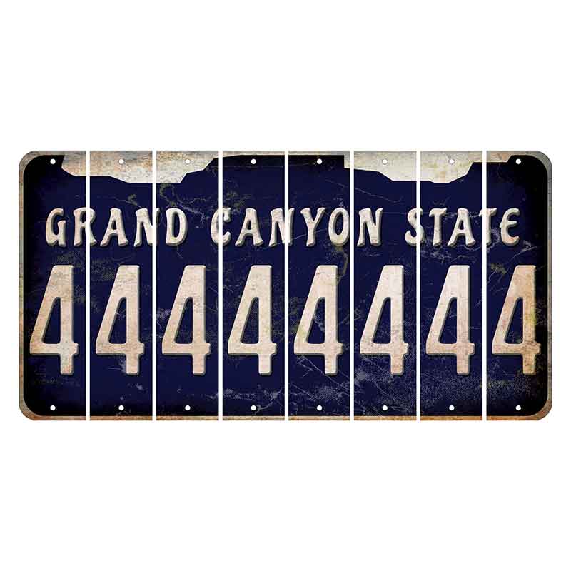 Arizona Navy Cut License Plate Strips (Set of 8) 4