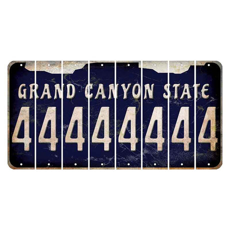 Arizona Navy Cut License Plate Strips (Set of 8) 4