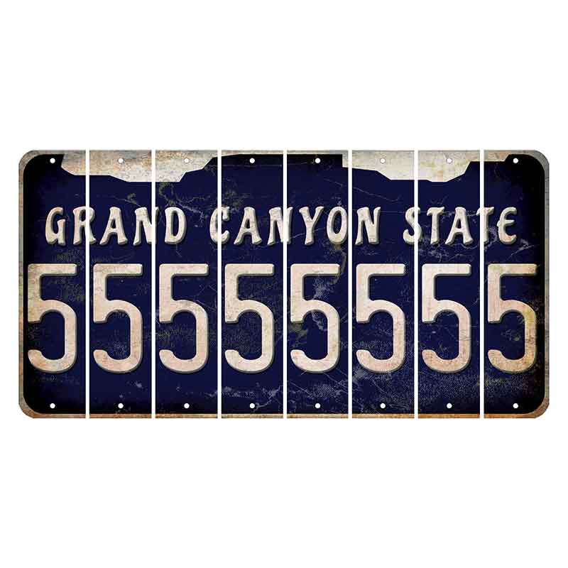 Arizona Navy Cut License Plate Strips (Set of 8) 5