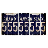 Arizona Navy Cut License Plate Strips (Set of 8) 5