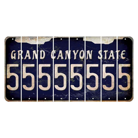 Arizona Navy Cut License Plate Strips (Set of 8) 5