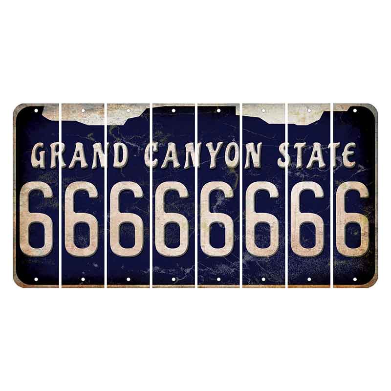 Arizona Navy Cut License Plate Strips (Set of 8) 6