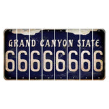 Arizona Navy Cut License Plate Strips (Set of 8) 6