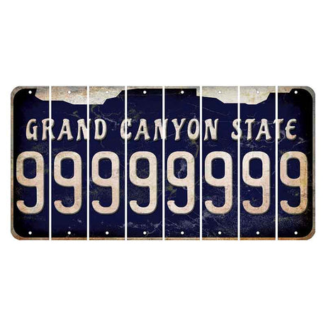 Arizona Navy Cut License Plate Strips (Set of 8) 9