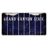 Arizona Navy Cut License Plate Strips (Set of 8) Blank