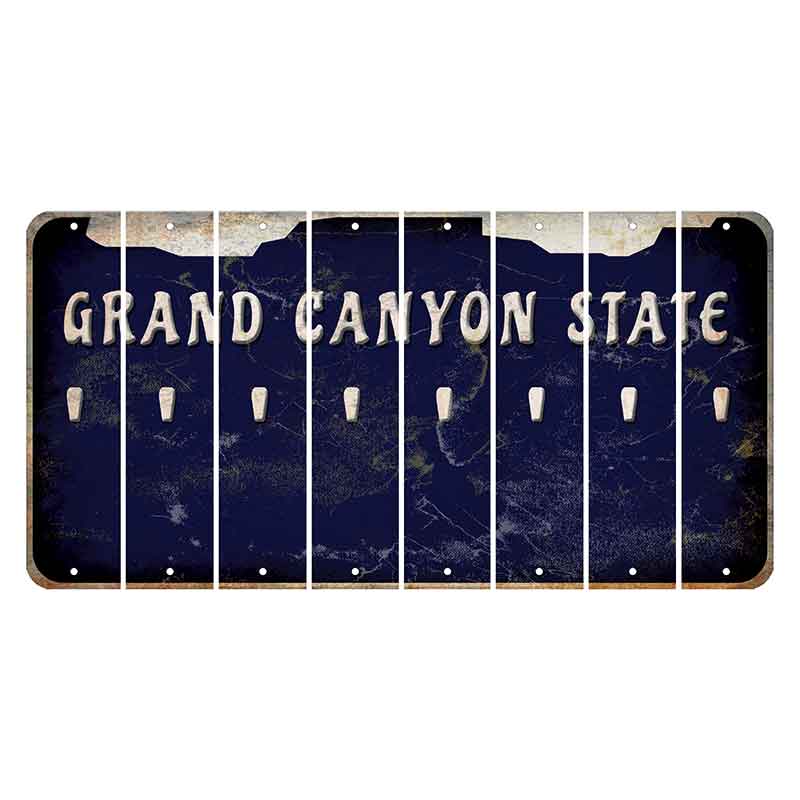 Arizona Navy Cut License Plate Strips (Set of 8) Apostrophe
