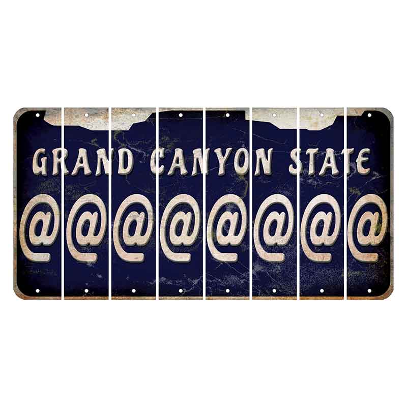 Arizona Navy Cut License Plate Strips (Set of 8) At Sign