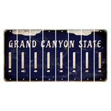 Arizona Navy Cut License Plate Strips (Set of 8) Exclamation Point