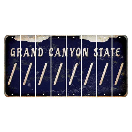 Arizona Navy Cut License Plate Strips (Set of 8) Forward Slash