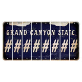 Arizona Navy Cut License Plate Strips (Set of 8) Hashtag