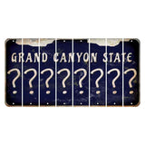Arizona Navy Cut License Plate Strips (Set of 8) Question Mark