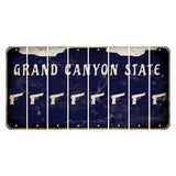 Arizona Navy Cut License Plate Strips (Set of 8) Handgun