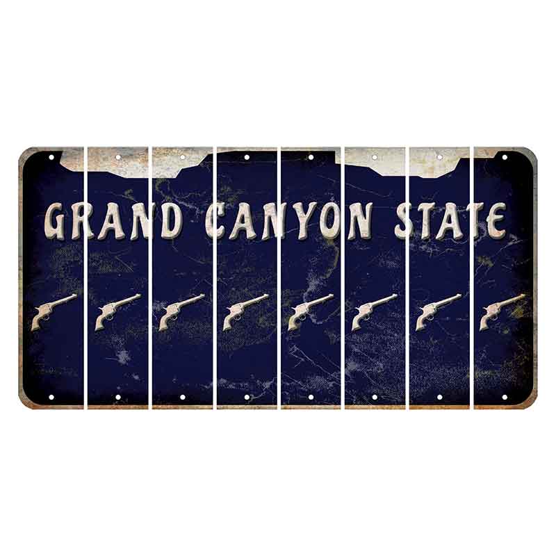 Arizona Navy Cut License Plate Strips (Set of 8) Revolver