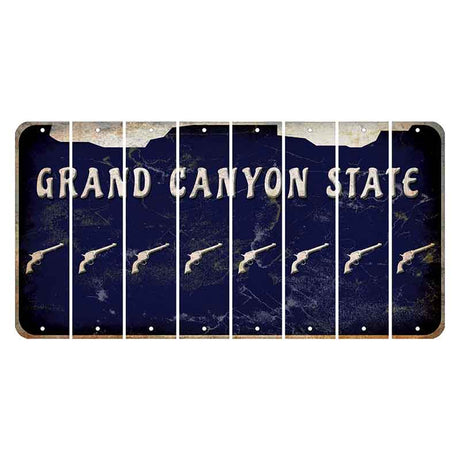 Arizona Navy Cut License Plate Strips (Set of 8) Revolver