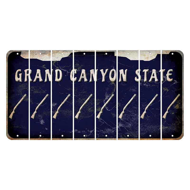 Arizona Navy Cut License Plate Strips (Set of 8) Shotgun
