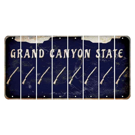 Arizona Navy Cut License Plate Strips (Set of 8) Shotgun