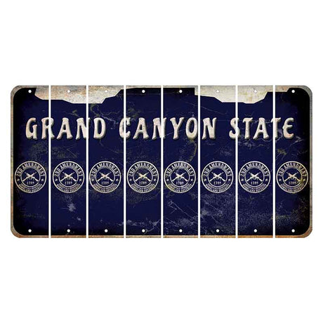 Arizona Navy Cut License Plate Strips (Set of 8) 2nd Amendment